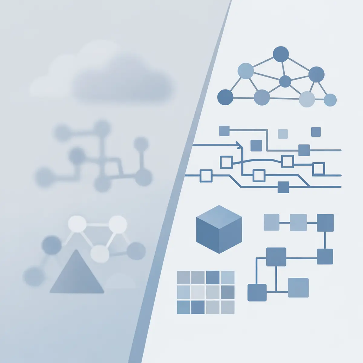 Illustration comparing misconceptions and reality of artificial intelligence