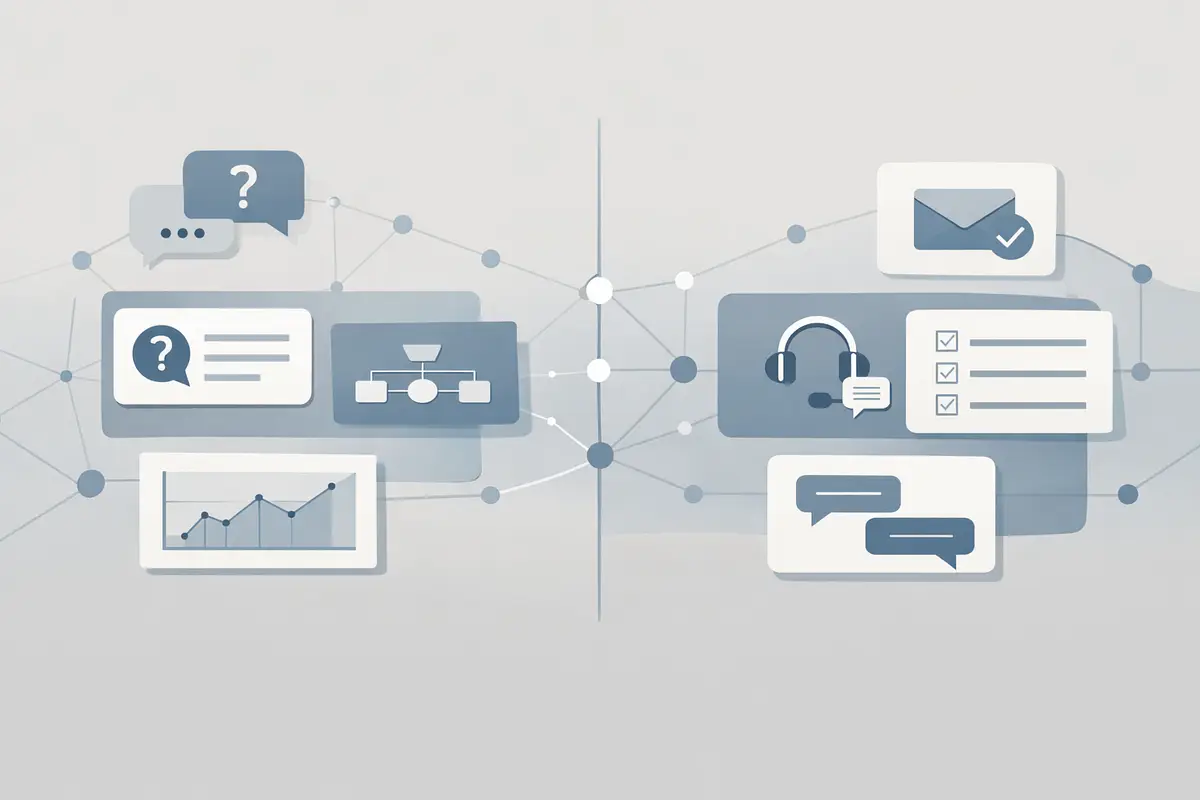 Illustration comparing Artificial intelligence automation with human oversight