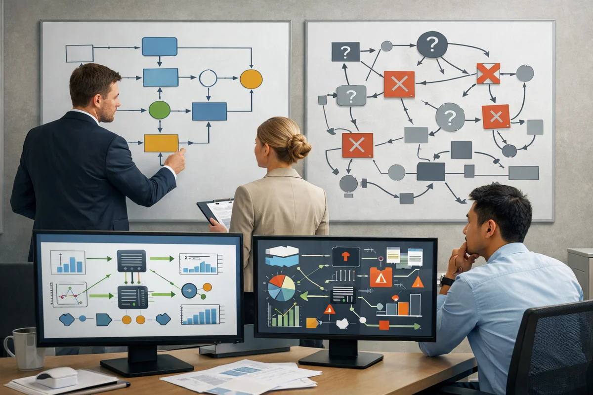 AI automation failing due to unclear business processes and poorly defined workflows.